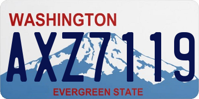 WA license plate AXZ7119