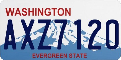 WA license plate AXZ7120
