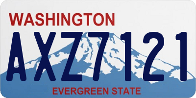 WA license plate AXZ7121