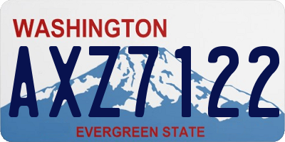 WA license plate AXZ7122