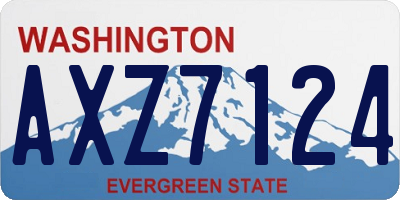 WA license plate AXZ7124