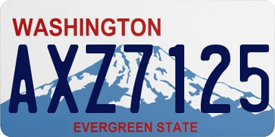 WA license plate AXZ7125