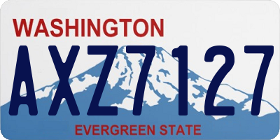 WA license plate AXZ7127