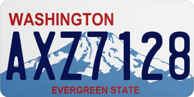 WA license plate AXZ7128
