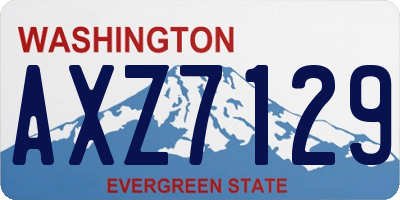 WA license plate AXZ7129
