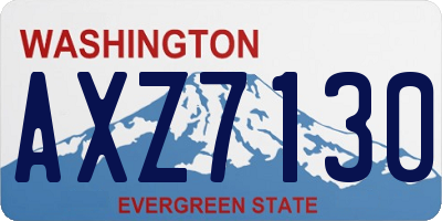 WA license plate AXZ7130