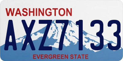WA license plate AXZ7133