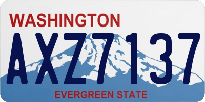WA license plate AXZ7137