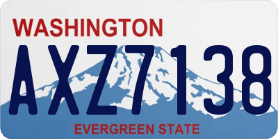 WA license plate AXZ7138