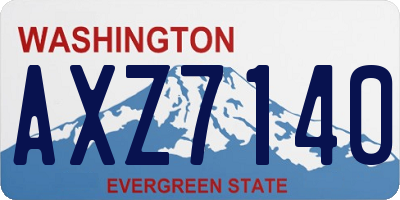 WA license plate AXZ7140