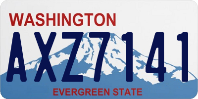 WA license plate AXZ7141