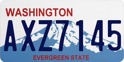 WA license plate AXZ7145