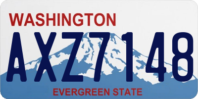 WA license plate AXZ7148