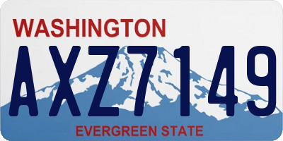 WA license plate AXZ7149