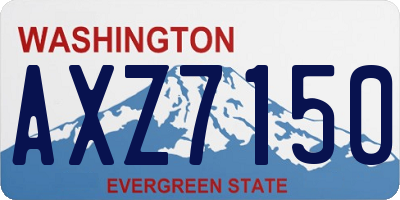 WA license plate AXZ7150