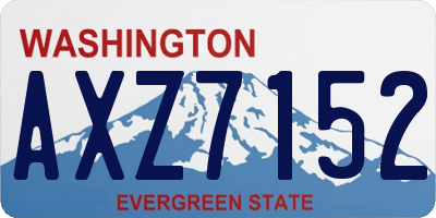 WA license plate AXZ7152