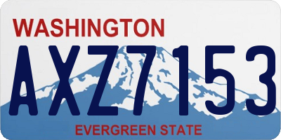WA license plate AXZ7153