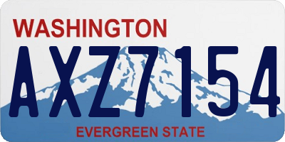 WA license plate AXZ7154