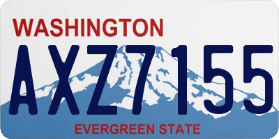 WA license plate AXZ7155