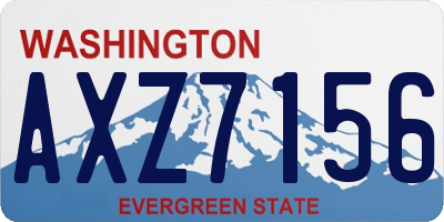 WA license plate AXZ7156