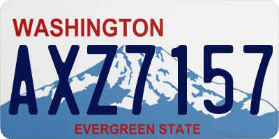 WA license plate AXZ7157
