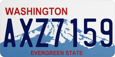 WA license plate AXZ7159