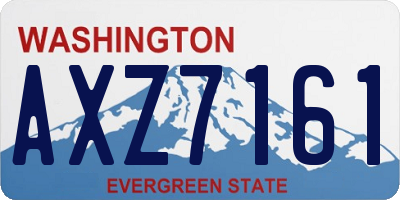 WA license plate AXZ7161