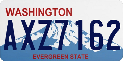WA license plate AXZ7162