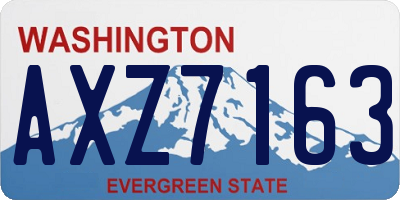 WA license plate AXZ7163