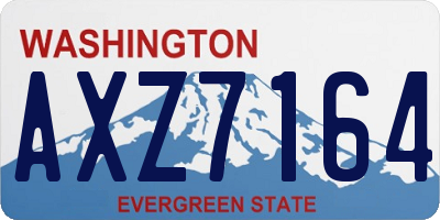 WA license plate AXZ7164