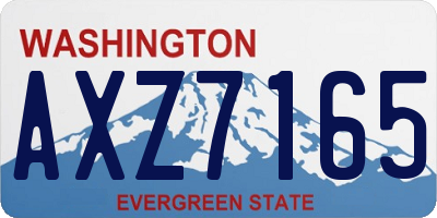 WA license plate AXZ7165