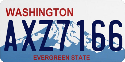 WA license plate AXZ7166