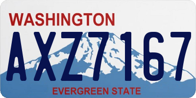 WA license plate AXZ7167