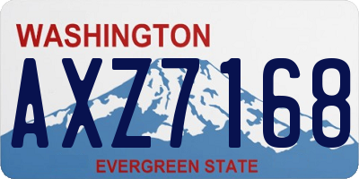 WA license plate AXZ7168