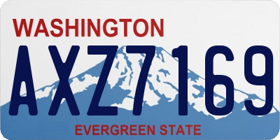 WA license plate AXZ7169