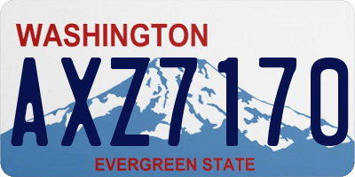 WA license plate AXZ7170
