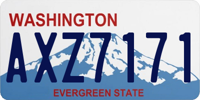 WA license plate AXZ7171