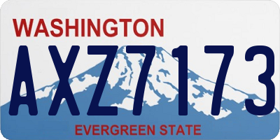 WA license plate AXZ7173