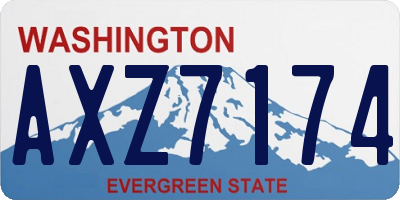WA license plate AXZ7174