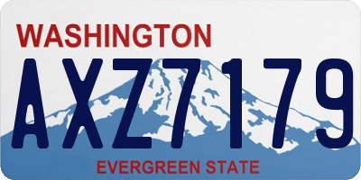 WA license plate AXZ7179