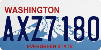WA license plate AXZ7180