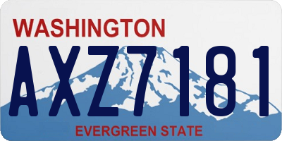 WA license plate AXZ7181