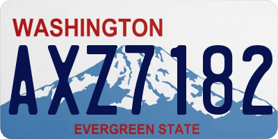 WA license plate AXZ7182