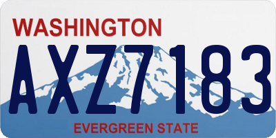 WA license plate AXZ7183