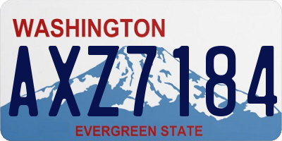 WA license plate AXZ7184