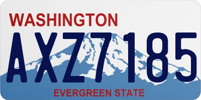 WA license plate AXZ7185