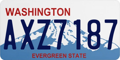 WA license plate AXZ7187