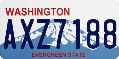 WA license plate AXZ7188