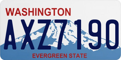 WA license plate AXZ7190