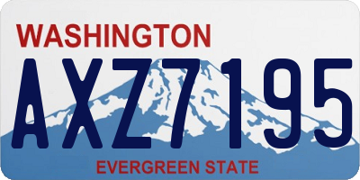 WA license plate AXZ7195